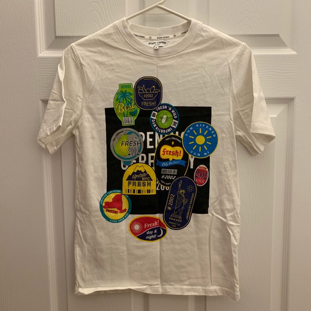 Opening Ceremony white graphic T-shirt